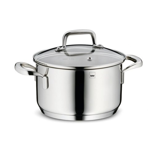 Garnek z pokrywką, stal nierdzewna/szkło, 1,6 l, śred. 16 x 10 cm