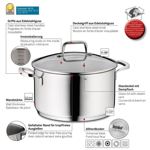 Garnek z pokrywką KELA 5,5 L