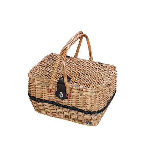 Kosz piknikowy dla 4 osób 40 x 28 x 25 cm jasnobrązowy