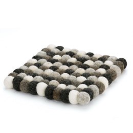 Podkładka pod gorące naczynia CILIO 21 x 21 cm owcza wełna szara