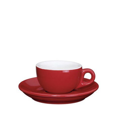 Porcelanowa filiżanka do espresso ze spodkiem CILIO 50 ML czerwona
