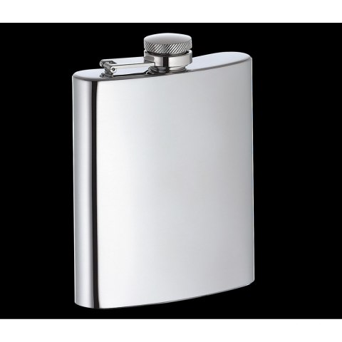 Stalowa piersiówka, 0,2 l, 12,5 cm