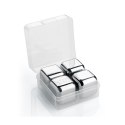 Stalowe kostki chłodzace w pudełku 4 sztuki 2,5 x 2,5 x 2,5 cm