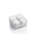 Stalowe kostki chłodzace w pudełku 4 sztuki 2,5 x 2,5 x 2,5 cm
