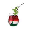 Stalowe słomki do napojów ze szczoteczką do czyszczenia CILIO 6 sztuk 22,5 cm