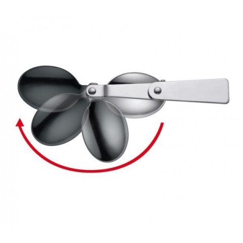 Termos obiadowy ze składaną łyżką 0,5 L czarny