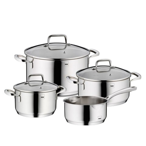 Zestaw garnków z pokrywkami 4 sztuki