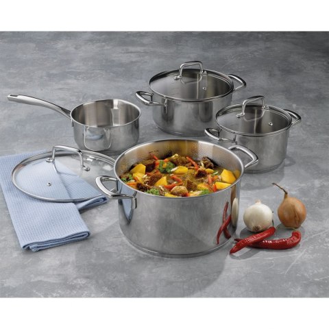 Zestaw garnków z pokrywkami 4 sztuki