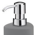 Ceramiczny dozownik do mydła ze szczotką do naczyń wys.22 cm 350 ml szary