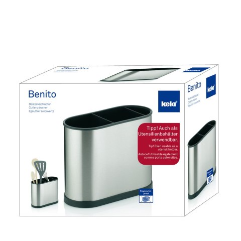 Ociekacz na sztućce srebrny