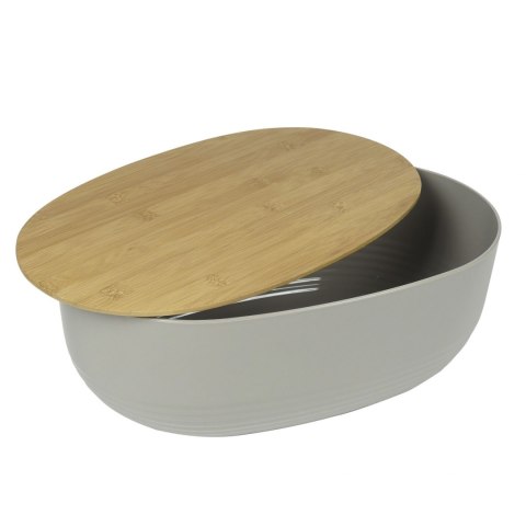 Owalny plastikowy pojemnik na chleb z bambusową pokrywką KELA 37,5 x 23 x 14 cm