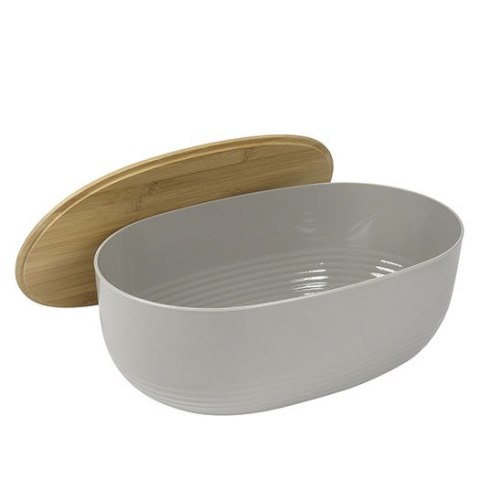 Owalny plastikowy pojemnik na chleb z bambusową pokrywką KELA 37,5 x 23 x 14 cm