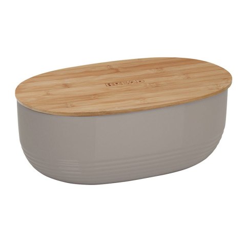 Owalny plastikowy pojemnik na chleb z bambusową pokrywką KELA 37,5 x 23 x 14 cm