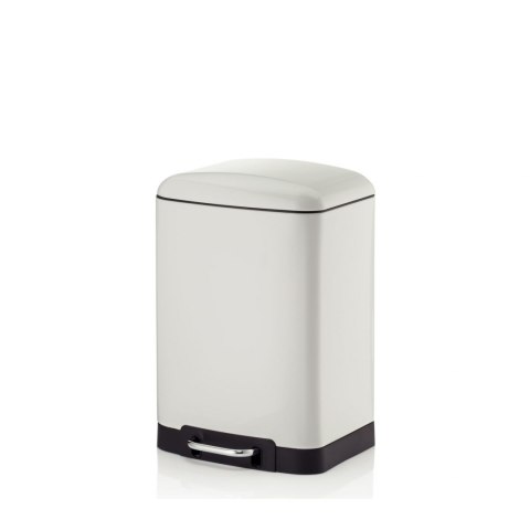 Stalowy kosz na śmieci z pedałem12 L biały