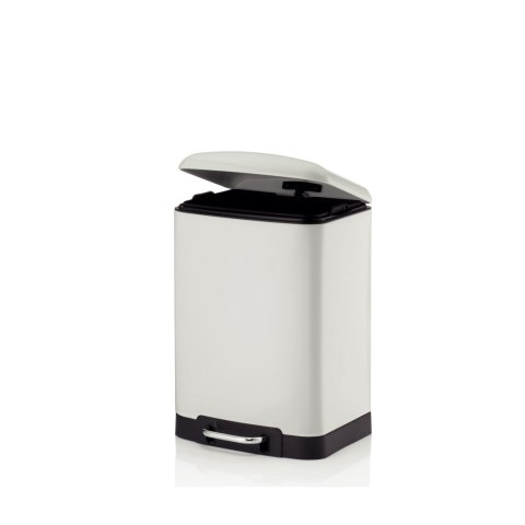 Stalowy kosz na śmieci z pedałem12 L biały