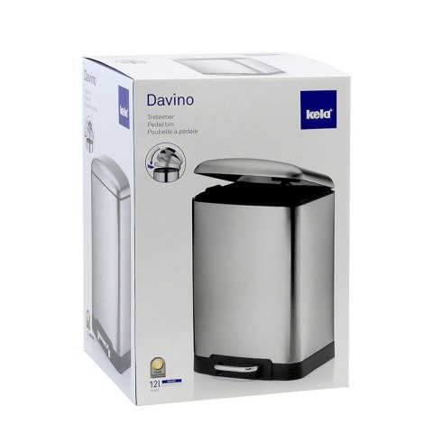 Stalowy kosz na śmieci z pedałem Kela 12 L 27 x 23 x 40 cm