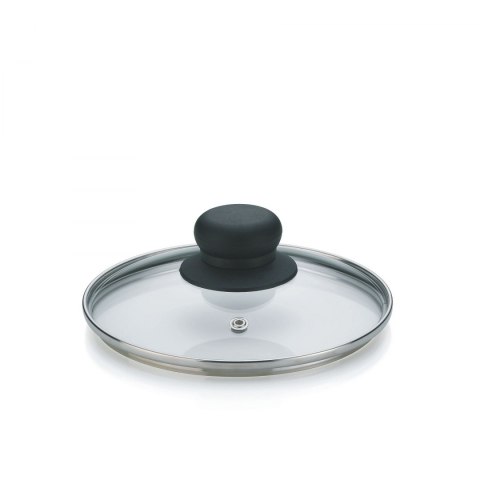 Szklana pokrywka, bakelit, śred. 16 cm