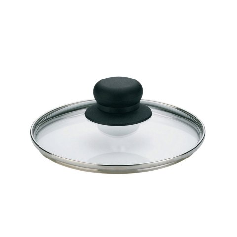 Szklana pokrywka, bakelit, śred. 16 cm