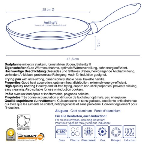 Patelnia śred. 28 cm
