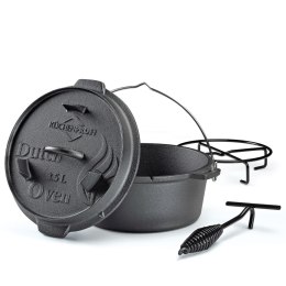 Garnek żeliwny z akcesoriami do używania na grillu nad ogniskiem KUCHENPROFI 3,5 L