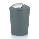 Kosz na śmieci łazienkowy, 5,0 l, szary