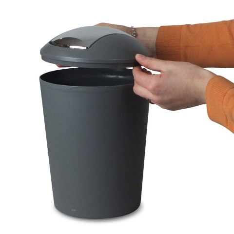 Kosz na śmieci łazienkowy, 5,0 l, szary