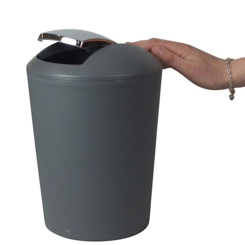 Kosz na śmieci łazienkowy, 5,0 l, szary