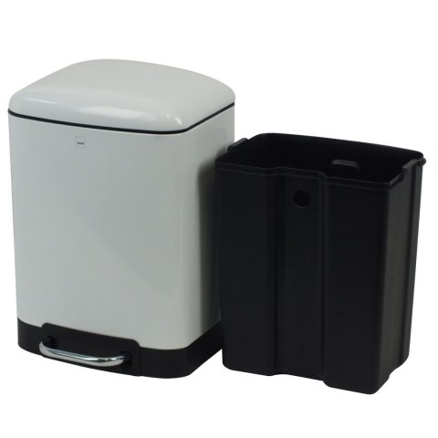 Kosz otwierany pedałem, 6,0 l, biały