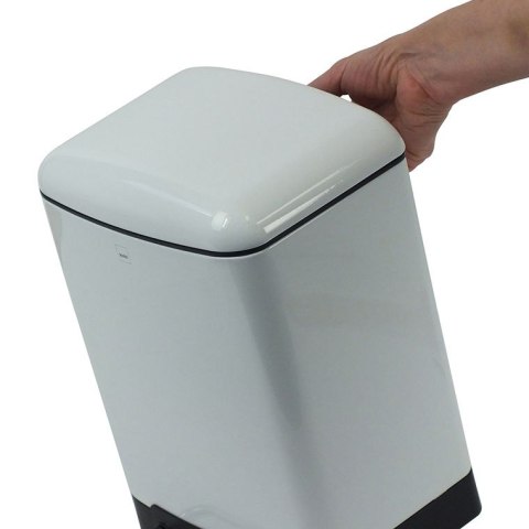 Kosz otwierany pedałem, 6,0 l, biały