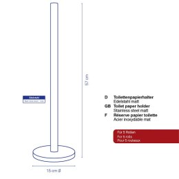 Stojak na papier toaletowy KELA 57 cm