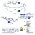Wok 5 elementów, śred. 24 cm
