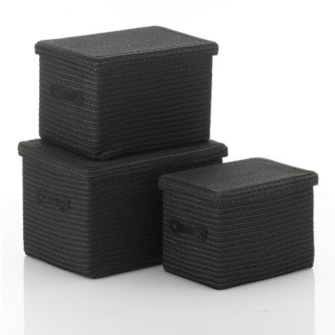 Zestaw koszy 3 sztuki czarny