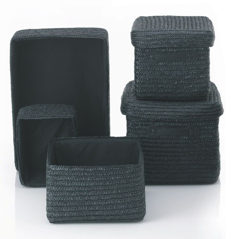 Zestaw koszy 3 sztuki czarny