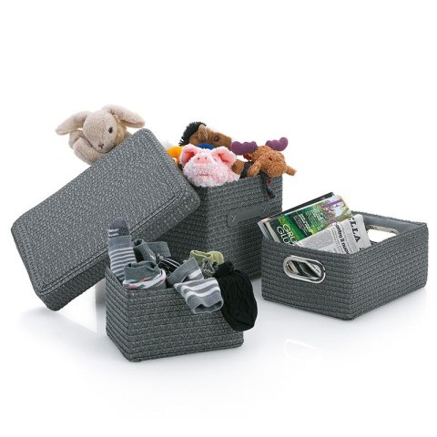 Zestaw koszy 3 sztuki czarny