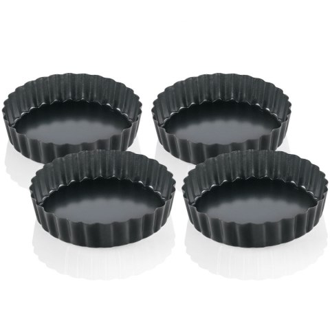 Foremki do tartaletek KUCHENPROFI śred. 11,5 cm 4 sztuki czarne