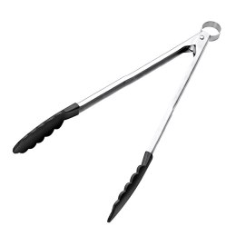 Szczypce do patelni z powłoką nieprzywierającą, stal nierdzewna/nylon, 30,5 cm
