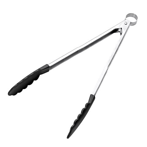 Szczypce do patelni z powłoką nieprzywierającą, stal nierdzewna/nylon, 30,5 cm