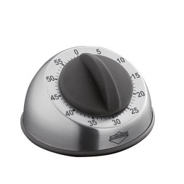 Timer mechaniczny średnica 9,5 CM srebrny