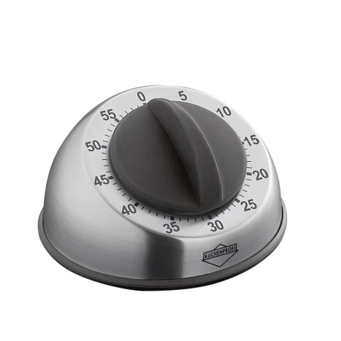 Timer mechaniczny średnica 9,5 CM srebrny