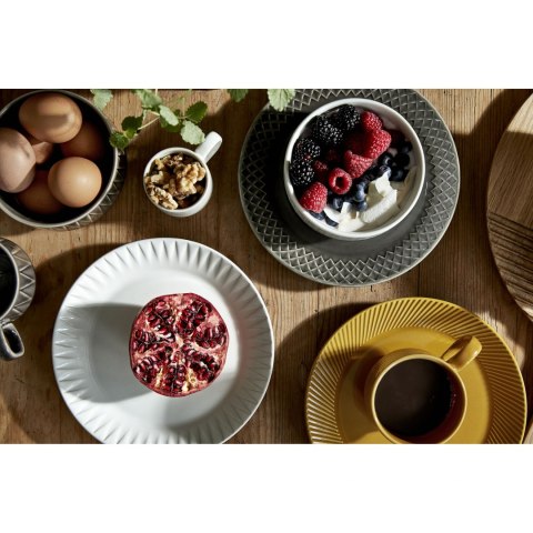 Talerz, biały, ceramika, śred. 20 cm