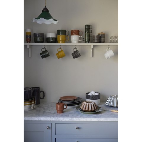 Talerz, biały, ceramika, śred. 20 cm