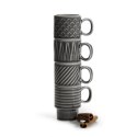 Filiżanki do espresso SAGAFORM 4 sztuk szare ceramika 0,1 L
