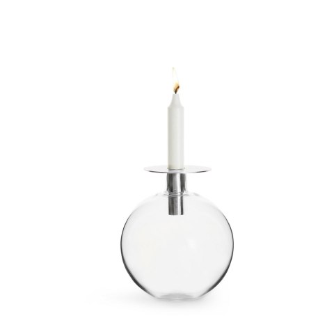 Świecznik/wazonik, wys. 18 cm, srebrny, pudełko prezentowe