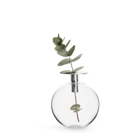 Świecznik/wazonik, wys. 18 cm, srebrny, pudełko prezentowe