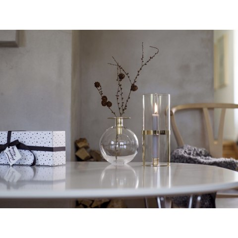 Świecznik/wazonik, wys. 18 cm, złoty