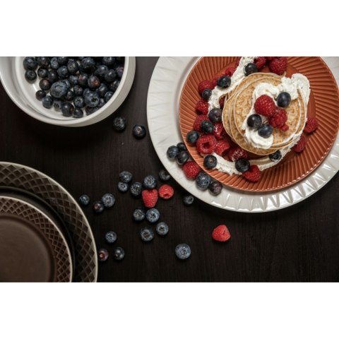 Talerz, biały, ceramika, śred. 27,5 cm