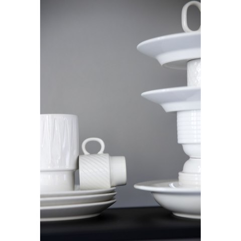 Talerz, biały, ceramika, śred. 27,5 cm