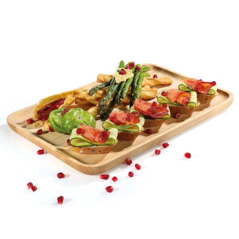 Talerz na przekąski, kauczukowiec, 35,5 x 23,5 cm