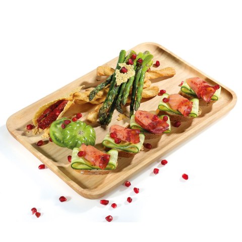 Talerz na przekąski, kauczukowiec, 35,5 x 23,5 cm