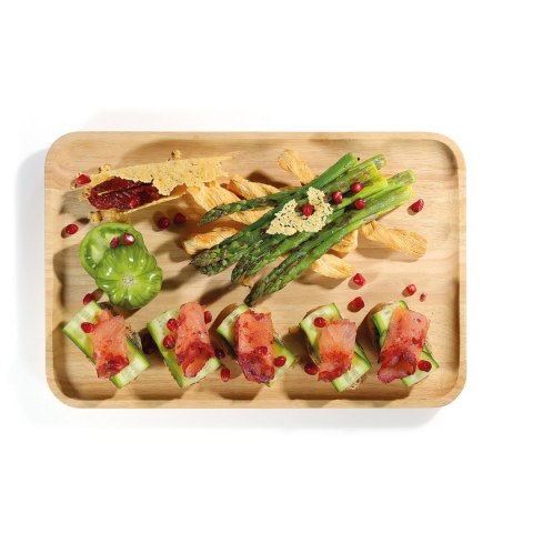 Talerz na przekąski, kauczukowiec, 35,5 x 23,5 cm